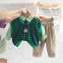 Spring and Autumn Boys Shirt Long Sleeve Set Three-Piece Set